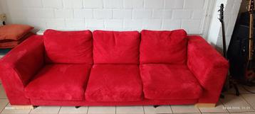 Driezit salon rood  beschikbaar voor biedingen