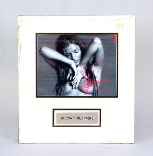 Signed, framed Helena Christensen erotic photo print, Collections, Cinéma & Télévision, Utilisé, Enlèvement