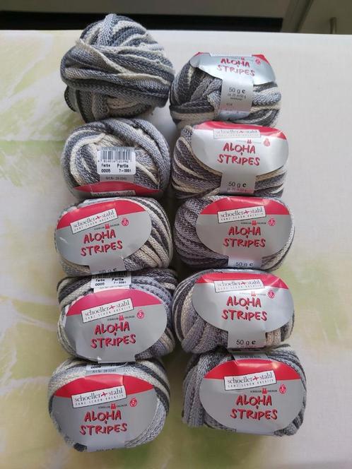 Brei en haakgaren Polyacryl Aloha Stripes, Hobby en Vrije tijd, Breien en Haken, Zo goed als nieuw, Ophalen of Verzenden