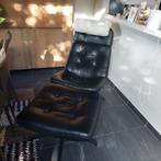 Draaifauteuil met voetenbank Havberg Ikea - zwart leder, Ophalen