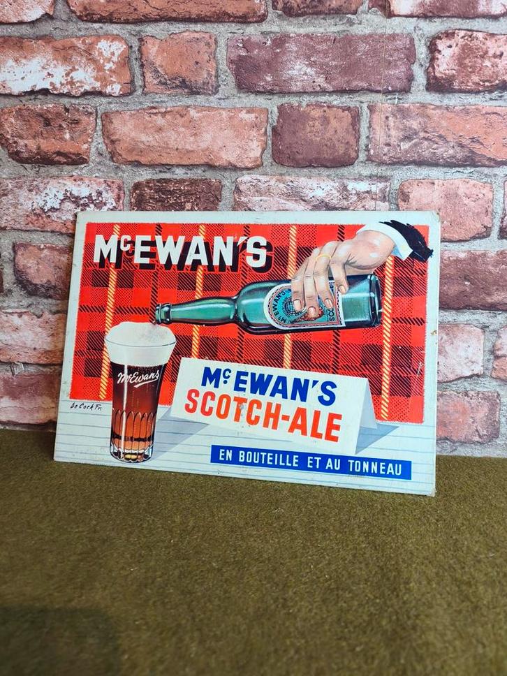 Carton publicitaire mc ewans, Collections, Marques de bière, Enlèvement ou Envoi