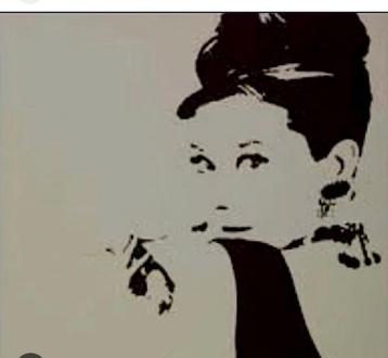 Canvas kader audrey hepburn 90x90 beschikbaar voor biedingen