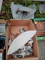 Vintage hanglamp en wandlicht smeedijzeren, Enlèvement