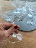 6 prachtige handgemaakte kristallen glazen, Antiek en Kunst, Antiek | Glaswerk en Kristal, Ophalen