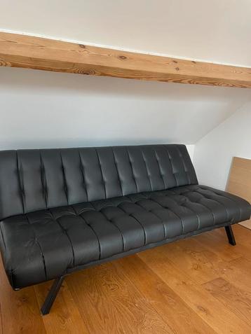 Canapé Convertible Noir avec housse – Moderne et Pratique beschikbaar voor biedingen
