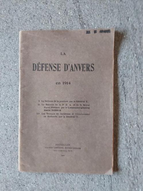 Antwerpen Anvers 1914 Guerre Oorlog Défense Fort Kanon Gas, Livres, Histoire & Politique, Comme neuf, 20e siècle ou après, Enlèvement ou Envoi