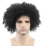 Mannenpruik afro kroes zwart krullend haar, Handtassen en Accessoires, Uiterlijk | Haarverzorging, Verzenden, Nieuw, Pruik of Haarverlenging