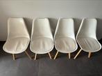 Lot de 4 chaises, Ophalen, Zo goed als nieuw, Wit, Hout