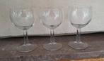 3 wijnglazen., Verzamelen, Glas en Drinkglazen, Ophalen of Verzenden, Zo goed als nieuw, Overige typen