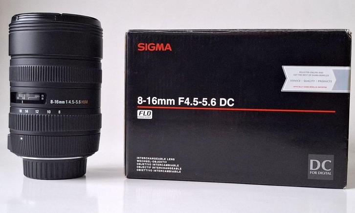 Sigma 8-16mm F4.5-5.6 DC HSM - Nikon F, Audio, Tv en Foto, Foto | Lenzen en Objectieven, Gebruikt, Groothoeklens, Zoom, Ophalen of Verzenden