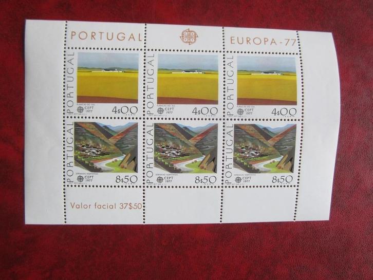 EUROPA CEPT 1977 - Feuillet du Portugal (xx), Postzegels en Munten, Postzegels | Thematische zegels, Postfris, Overige thema's