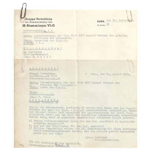 M-Stammlager VI/G - geldbeheer Belgisch krijgsgevangene - 19, Verzamelen, Militaria | Tweede Wereldoorlog, Overige soorten, Overige typen