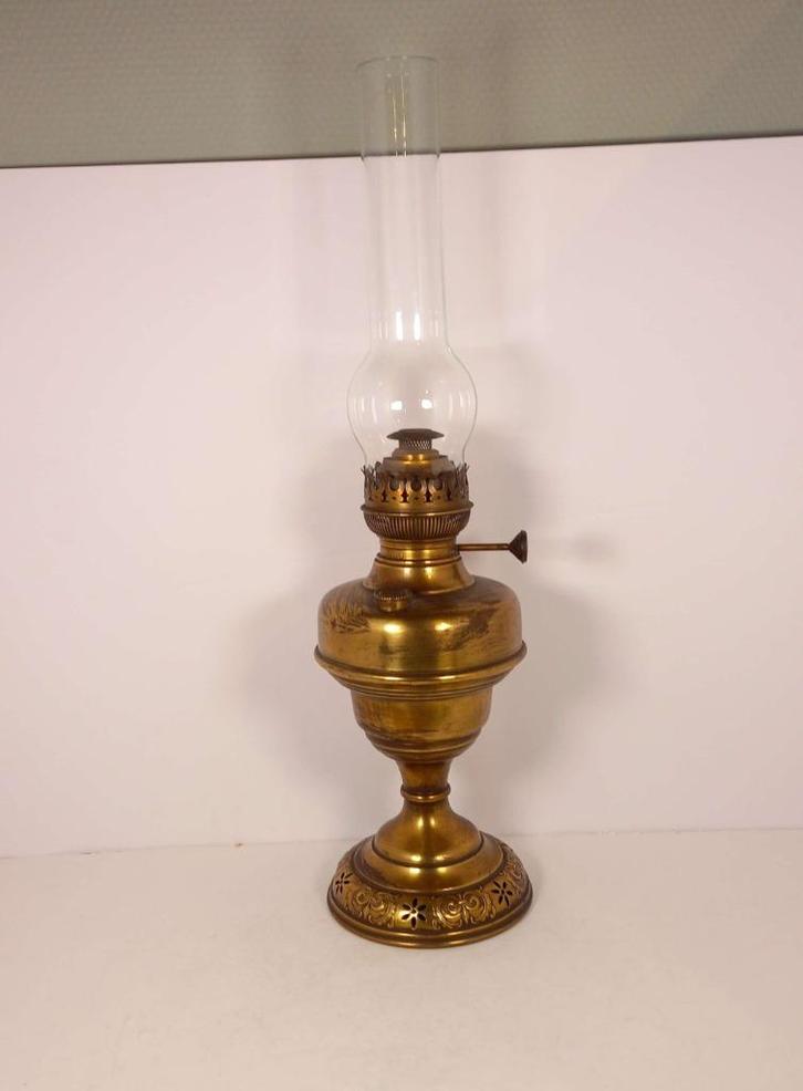 Lampe à pétrole Belgica D.F - 20''' Bec o Hugo, Antiek en Kunst, Antiek | Verlichting, Ophalen