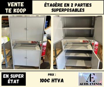 Etagère/armoire en 2 parties superposables - Super état beschikbaar voor biedingen