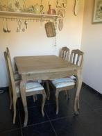 Antieke eettafel met 4 bijpassende stoelen – perfecte staat, Antiek en Kunst, Ophalen