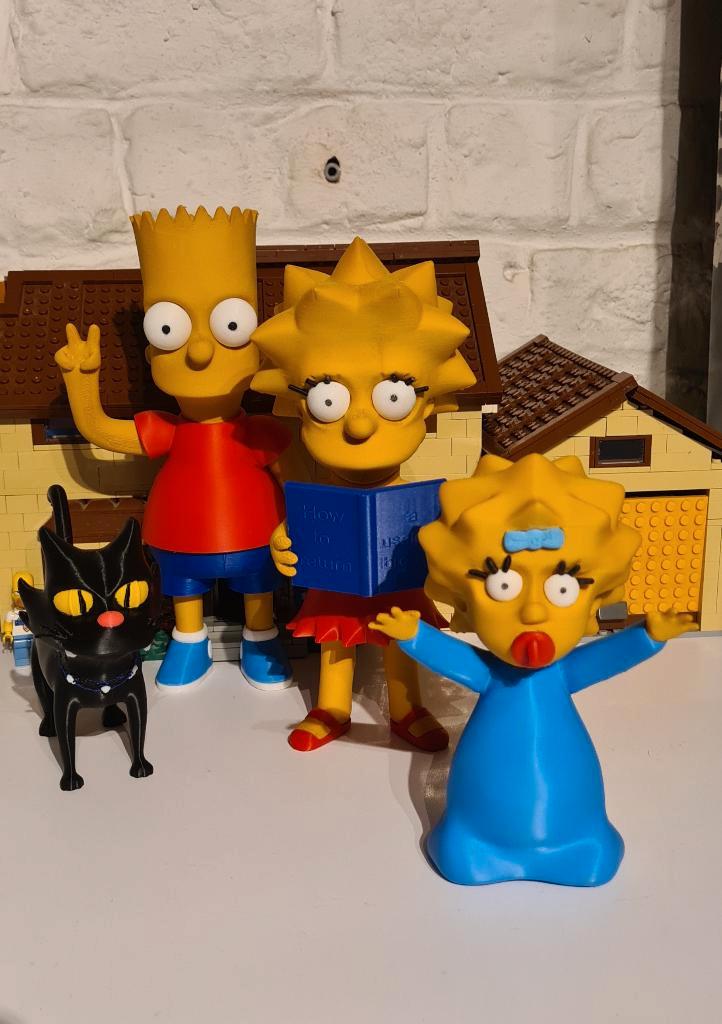 Figurines XL – Bart Simpson, Lisa, Maggie & Snowball (chat), Collections, Cinéma & Télévision, Neuf, TV, Enlèvement ou Envoi