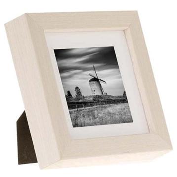 Fotolijst hout whitewash passepartout 12x12 cm, Enlèvement ou Envoi, Neuf