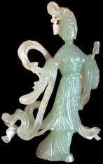 Jade Antiek Beeld Kwan Yin China Guan Yin, Antiquités & Art, Art | Sculptures & Bois, Envoi