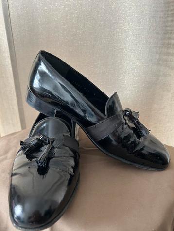 Fratelli Rosetti mocasdins cuir noir vernis Uk 6 ou Eu39, Enlèvement ou Envoi, Comme neuf, Noir