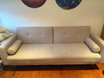 Beige zetel, vervormbaar tot slaapbank, Huis en Inrichting, Ophalen, 150 tot 200 cm, Driepersoons, 75 tot 100 cm