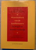 Woordenboek van de familienamen in Belgie en Noord-Frankrijk, Verzenden, Nederlands, F. Debrabandere, Zo goed als nieuw