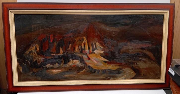 zeer groot schilderij gesigneerd JOEL ???, Antiek en Kunst, Kunst | Schilderijen | Klassiek, Ophalen