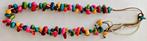Collier artisanal NEUF pierres d'agates multicolores, 52 cm, Handtassen en Accessoires, Kettingen, Overige kleuren, Nieuw, Ophalen of Verzenden