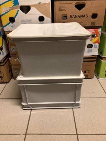 2 curver box met deksel de 2 stuks voor 2 euro, Enlèvement, Utilisé