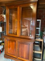 Vitrinekast kerselaar, Huis en Inrichting, Kasten | Buffetkasten, Kersenhout, Antiek, Ophalen, Gebruikt