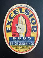 Zeldzaam Oud Etiket van Brouwerij DE KONINCK Excelsior bier, Verzamelen, Biermerken, Ophalen of Verzenden, Gebruikt, Overige typen
