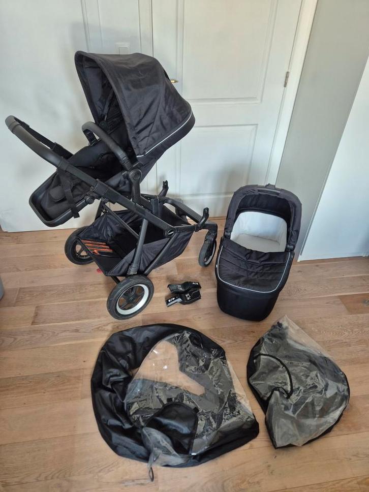 Thule kinderwagen Sleek Midnight Black + wieg en toebehoren, Kinderen en Baby's, Kinderwagens en Combinaties, Zo goed als nieuw