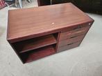 Onderkast module bureau houtfineer mahonie, Huis en Inrichting, Ophalen, Gebruikt