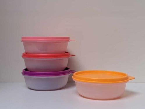 Tupperware « Ruimtekommetje » 300 ml x 4 - Pastel, Huis en Inrichting, Keuken | Tupperware, Nieuw, Bus of Trommel, Wit, Oranje