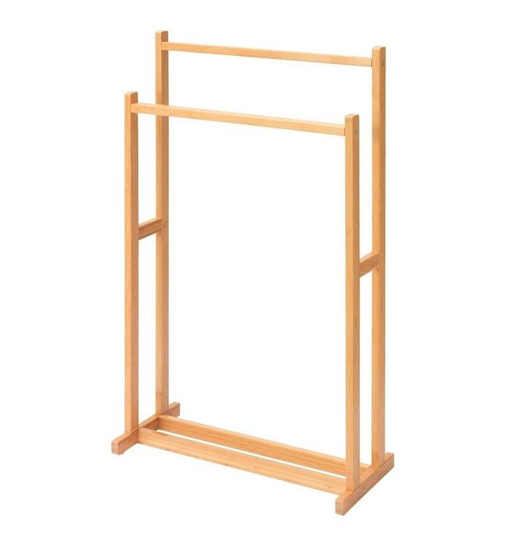 IKEA handdoekhouder van bamboe, valet, slaapkamer, badkamer, Huis en Inrichting, Badkamer | Badtextiel en Accessoires, Zo goed als nieuw