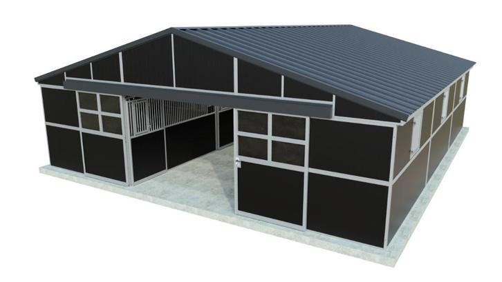 Grote buitenstal | 5 paardenboxen met zadelkamer | Voorraad, Dieren en Toebehoren, Stalling en Weidegang, Opfok, Stalling, Weidegang
