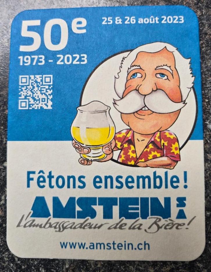 Uniek Jubileumviltje – 50 Jaar Amstein Biercultuur!, Verzamelen, Biermerken, Nieuw, Viltje(s), Overige merken, Ophalen of Verzenden