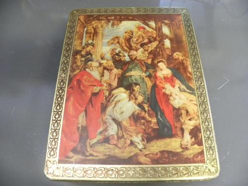 verkoperde doos met print Jesus door de koningen aanbeden, Antiek en Kunst, Antiek | Religieuze voorwerpen, Ophalen