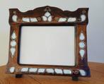 Uniek Vintage Houten foto lijstje met parelmoer, Enlèvement ou Envoi