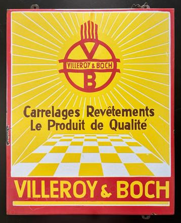 plaque émaillée VILLEROY & BOCH 1955 LUXEMBOURG emaillerie beschikbaar voor biedingen