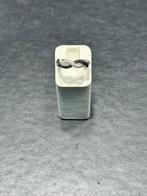 Witgouden ring met zwarte en witte diamanten, Handtassen en Accessoires, Ringen, Ophalen, Goud, Met edelsteen