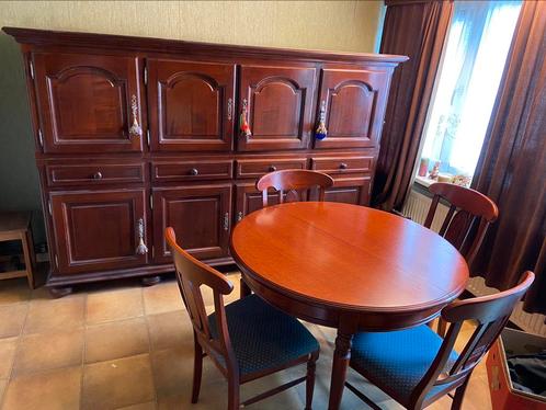 Ronde tafel met stoel, grote kast en zetels, Maison & Meubles, Canapés | Sofas & Chaises Longues, Enlèvement ou Envoi