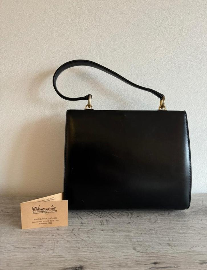 Delvaux vintage, Handtassen en Accessoires, Tassen | Damestassen, Gebruikt, Handtas, Zwart, Ophalen of Verzenden