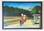 Schilderij op doek naar Gas - Edward Hopper, Antiek en Kunst, Ophalen