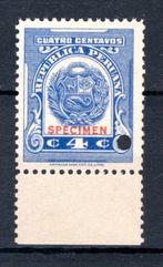 PERU Yt. Revenue stamp 4 c SPECIMEN MNH, Postzegels en Munten, Ophalen of Verzenden, Postfris, Zuid-Amerika