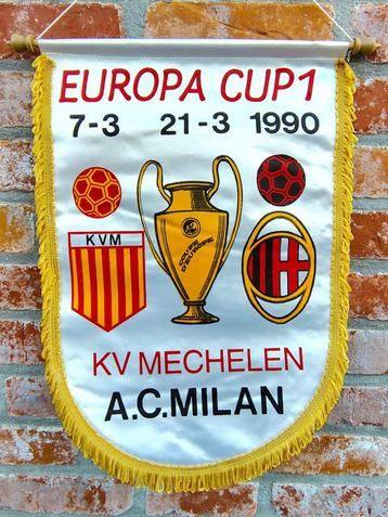 KV Mechelen AC Milan Milaan 1990 kwartfinale vaandel beschikbaar voor biedingen