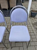 stoelen, Huis en Inrichting, Stoelen, Vijf, Zes of meer stoelen, Blauw, Metaal, Gebruikt
