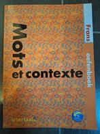 Mots et contexte oefenboek, Ophalen of Verzenden, Gelezen