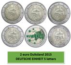 2 euros Allemagne 2015 Deutsche Einheit 5 lettres, 2 euros, Enlèvement ou Envoi, Allemagne