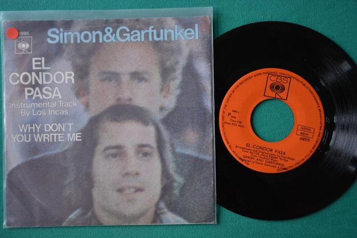 Simon & Garfunkel – El Condor Pasa (1) - vinyl singel, Cd's en Dvd's, Vinyl Singles, Gebruikt, Single, Pop, 7 inch, Ophalen of Verzenden