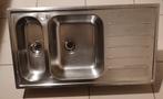 Évier inox à encastrer avec syphon, Maison & Meubles, Cuisine | Éléments de cuisine, Enlèvement, Comme neuf